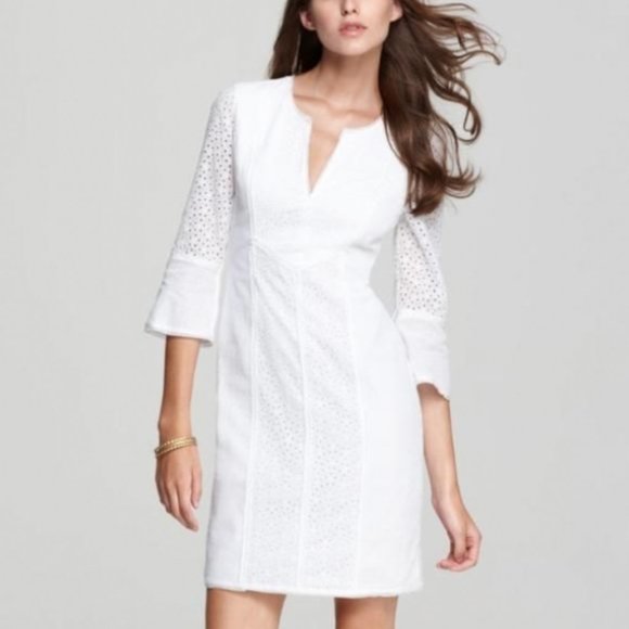 Gorgeous BCBG White Eyelet Dress - Picture 1 of 11